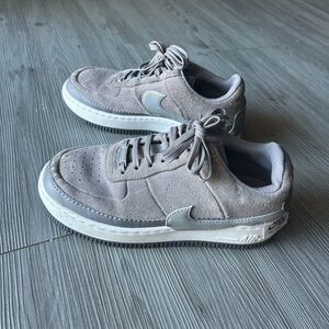 Grey suede Nike air force 1
